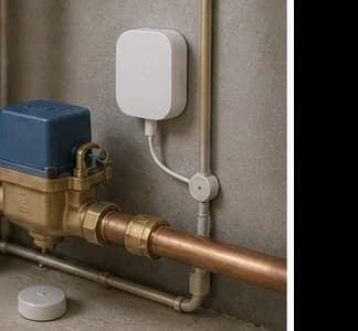Technician configuring smart home hub and dimmer controls