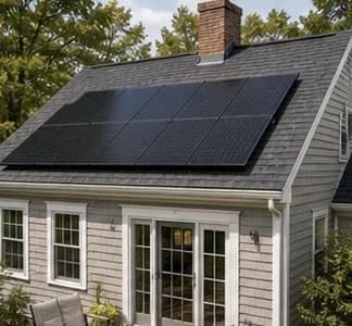 Small residential rooftop solar array